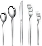 Besteckset 30 Teile Edelstahl Silber f&uuml;r 6 Personen