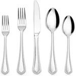 Besteckset 30-teilig f&uuml;r 6 Personen, Edelstahl poliert, mit gewelltem Griff,