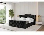 ALTDECOR Polsterbett mit Bettkasten - ZORAN-Z - 180x200 - Schwarz - Bett mit Matratze