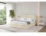 ALTDECOR Polsterbett mit Bettkasten - LERAY - 160x200 - Beige - Bett ohne Matratze,