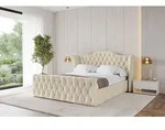 ALTDECOR Polsterbett mit Bettkasten - ZORAN-Z - 180x200 - Beige - Bett mit Matratze