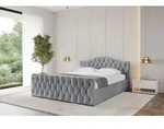 ALTDECOR Polsterbett mit Bettkasten - FALIO-Z-v1 - 120x200 - Grau - Bett mit Matratze
