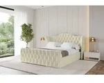 ALTDECOR Polsterbett mit Bettkasten - ZORAN-Z - 180x200 - Beige - Bett mit Matratze