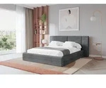 ALTDECOR Polsterbett mit Bettkasten - TEVO - 120x200 - Dunkelgrau - Bett mit Matratze