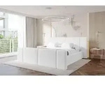 ALTDECOR Polsterbett mit Bettkasten - RIVO-Z - 140x200 - Wei&szlig; - Bett mit Kopfteil