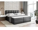 ALTDECOR Boxspringbett mit Multipocket-Matratze H4 (20 cm hoch) mit + PUR +