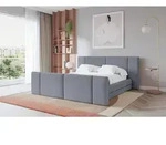 ALTDECOR Polsterbett mit Bettkasten - TEVO-Z - 200x200 - Grau - Bett mit Matratze