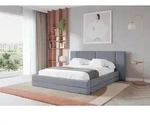 ALTDECOR Polsterbett mit Bettkasten - TEVO - 140x200 - Grau - Bett mit Matratze