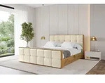 ALTDECOR Polsterbett mit Bettkasten - ENZO7-Z - 160x200 - Beige - Bett mit Matratze