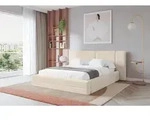 ALTDECOR Polsterbett mit Bettkasten - TEVO - 160x200 - Dunkelbeige - Bett mit