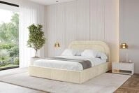 ALTDECOR Polsterbett mit Bettkasten - LERAY - 180x200 - Beige - Bett mit Matratze