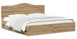 vidaXL Bed Frame with Storage and Headboard Artisan Oak 180 x 200 cm - Braun