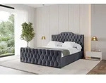 ALTDECOR Polsterbett mit Bettkasten - FALIO-Z - 160x200 - Dunkelgrau - Bett mit