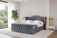 ALTDECOR Polsterbett mit Bettkasten - ZORAN-Z - 200x200 - Dunkelgrau - Bett mit