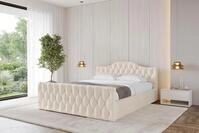 ALTDECOR Polsterbett mit Bettkasten - FALIO-Z-v1 - 120x200 - Beige - Bett mit
