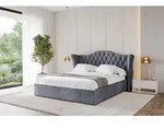 ALTDECOR Polsterbett mit Bettkasten - ZORAN - 180x200 - Dunkelgrau - Bett mit