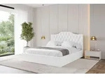 ALTDECOR Polsterbett mit Bettkasten - FALIO - 180x200 - Wei&szlig; - Bett mit Matratze