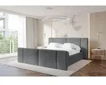 ALTDECOR Polsterbett mit Bettkasten - RIVO-Z - 120x200 - Dunkelgrau - Bett mit