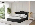 ALTDECOR Polsterbett mit Bettkasten - ZORAN - 180x200 - Schwarz - Bett ohne Matratze,