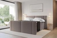ALTDECOR Boxspringbett mit Fu&szlig;teil - H3/H4 Matratze und Topper - EVON-Z KING -