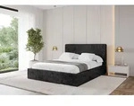 ALTDECOR Polsterbett mit Bettkasten - ALOVA-v1 - 160x200 - Schwarz - Bett ohne