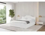 ALTDECOR Polsterbett mit Bettkasten - FALIO-v1 - 120x200 - Wei&szlig; - Bett ohne