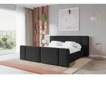ALTDECOR Polsterbett mit Bettkasten - TEVO-Z - 120x200 - Schwarz - Bett mit Kopfteil