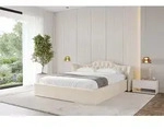 ALTDECOR Polsterbett mit Bettkasten - ZORAN-v1 - 160x200 - Beige - Bett mit Matratze