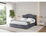 ALTDECOR Polsterbett mit Bettkasten - FALIO - 160x200 - Dunkelgrau - Bett ohne