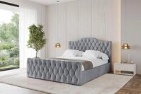 ALTDECOR Polsterbett mit Bettkasten - FALIO-Z - 140x200 - Grau - Bett mit Matratze