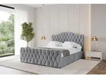 ALTDECOR Polsterbett mit Bettkasten - FALIO-Z - 120x200 - Grau - Bett mit Kopfteil