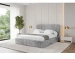 ALTDECOR Polsterbett mit Bettkasten - ALOVA-v1 - 120x200 - Grau - Bett ohne Matratze,