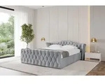 ALTDECOR Polsterbett mit Bettkasten - ZORAN-Z-v1 - 180x200 - Grau - Bett mit Matratze
