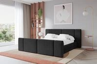 ALTDECOR Polsterbett mit Bettkasten - TEVO-Z - 180x200 - Schwarz - Bett mit Kopfteil