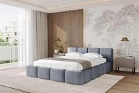 ALTDECOR Polsterbett mit Bettkasten - NATA-v1 - 160x200 - Grau - Bett mit Matratze