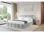 ALTDECOR Polsterbett mit Bettkasten - NILO - 180x200 - Grau - Bett ohne Matratze,