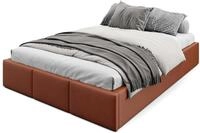 Muralo POLSTERBETT 140x200 cm Doppelbett ohne Kopfteil mit Bettkasten und