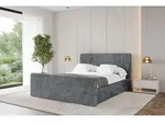 ALTDECOR Polsterbett mit Bettkasten - ALOVA-Z-v1 - 160x200 - Dunkelgrau - Bett mit
