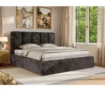MKS MEBLE Polsterbett SAVINO CLASSIC mit Bettkasten & Stauraum, Doppelbett 140...