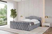 ALTDECOR Polsterbett mit Bettkasten - FALIO-Z-v1 - 180x200 - Grau - Bett mit Kopfteil
