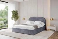 ALTDECOR Polsterbett mit Bettkasten - LERAY - 160x200 - Dunkelgrau - Bett mit