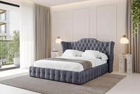 ALTDECOR Polsterbett mit Bettkasten - MODY - 160x200 - Dunkelgrau - Bett ohne