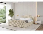 ALTDECOR Polsterbett mit Bettkasten - FALIO-Z-v1 - 140x200 - Beige - Bett mit