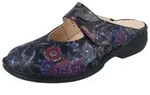 LIMITIERTE FARBE FINN COMFORT Stanford Damen Clog dunkelblau gemustert...