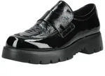 H&ouml;gl Damen Loafer-Slipper aus gl&auml;nzendem Leder mit profilierter Sohle und...
