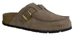 Scholl Bora Moccasin Damenpantolette, Leder, Taupe (Braun), weiches Fu&szlig;bett -