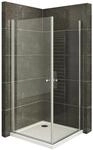i-flair Eck Duschkabine 75x95x185 cm aus durchsichtigem 6 mm Sicherheitsglas -...