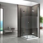 i-flair Faltt&uuml;r Duschkabine 80x95x180 cm aus teilsatiniertem 6 mm...