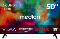 MEDION MD850201, MEDION 125,7 cm (50 Zoll) Ultra HD Fernseher (Smart-TV, HDR10,...