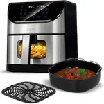 Hei&szlig;luftfritteuse 8 Liter MPM MFR-17M Air Fryer XXL Schwarz &ndash; Fritteuse ohne...